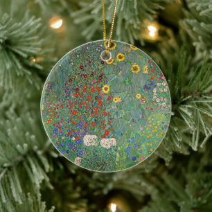 Sunflower Bliss: Klimt Fine Art Ornament