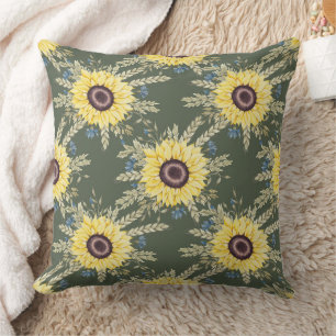 Sunflower Bliss Throw Pillow