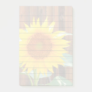 Sunflower bloom 4x6 post it notes pad