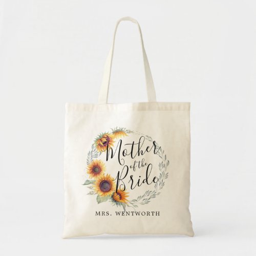 Sunflower Bloom  Mother of the Bride Tote Bag