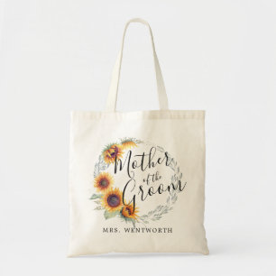 Sunflower Bloom Mother of the Groom Tote Bag