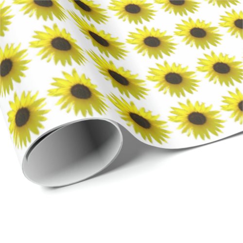 Sunflower Bloom Pattern Wrapping Paper