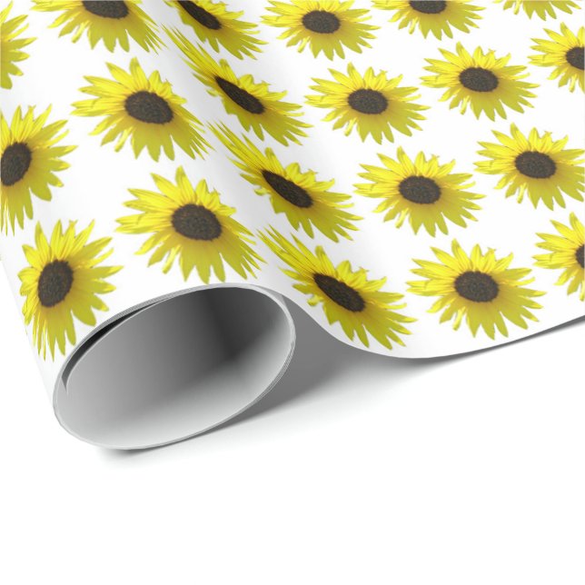 Sunflower Bloom Pattern Wrapping Paper (Roll Corner)