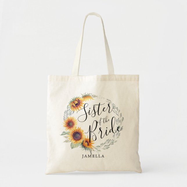 Sunflower Bloom | Sister of the Bride Tote Bag (Front)