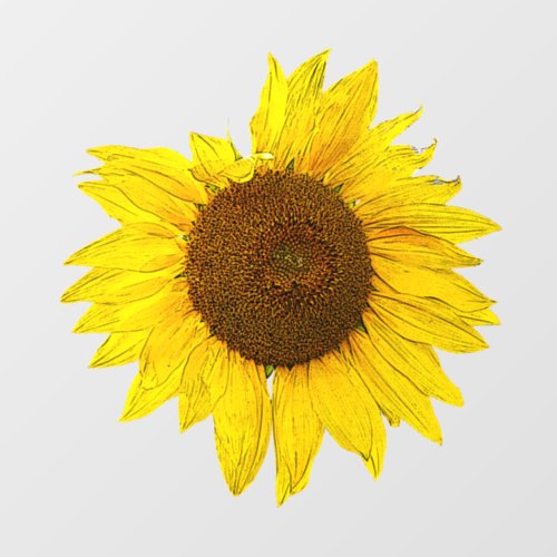 Sunflower blooming wall decal 