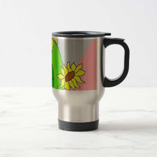 sunflower blooms travel mug (Right)