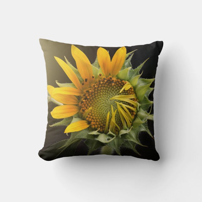 Sunflower Blossom | Indoor/Outdoor Throw Pillow (Front)