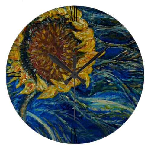 Sunflower Painting Wall Clock