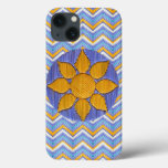 Sunflower Blue Chevron iPhone 13 Case