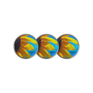 Sunflower Blue Sky Personalized Golf Ball Markers