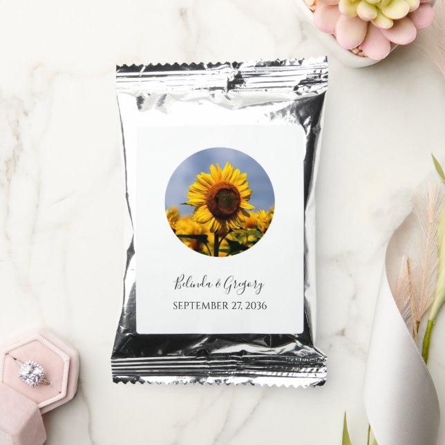 Sunflower Blue Sky Rustic Wedding Coffee Drink Mix (Wedding)