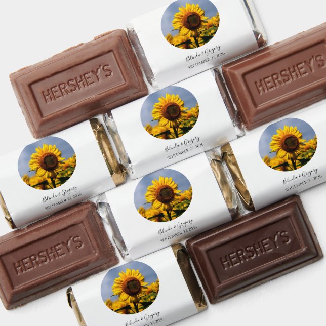 Sunflower Blue Sky Rustic Wedding  Hershey's Miniatures (Assorted)