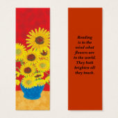 Sunflower Bookmark (Front & Back)