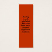 Sunflower Bookmark (Back)