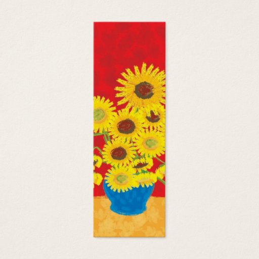 Customizable Sunflower Bookmark Business Cards