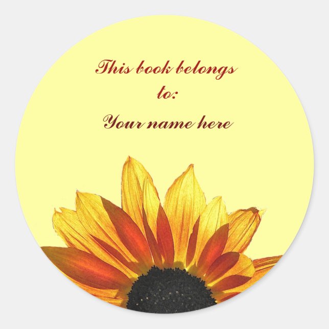 Sunflower Bookplate (Front)