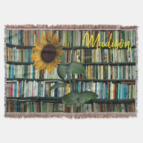 Sunflower Books Throw Blanket