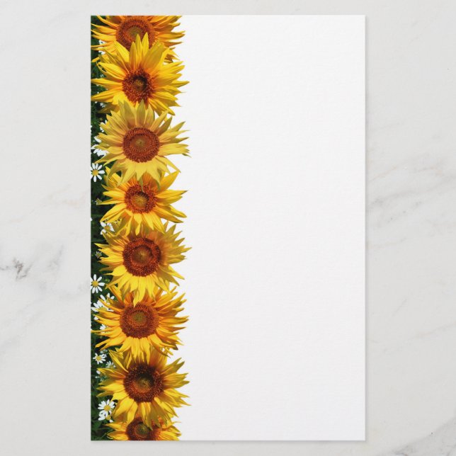 Sunflower Border Stationery (Front)