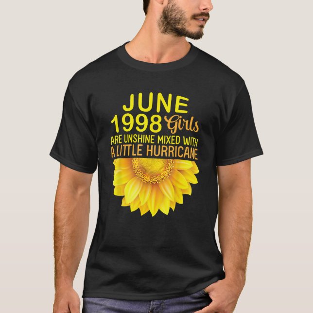 Sunflower Born In June 1998 Girls Sunshine Mixed A T-Shirt (Front)