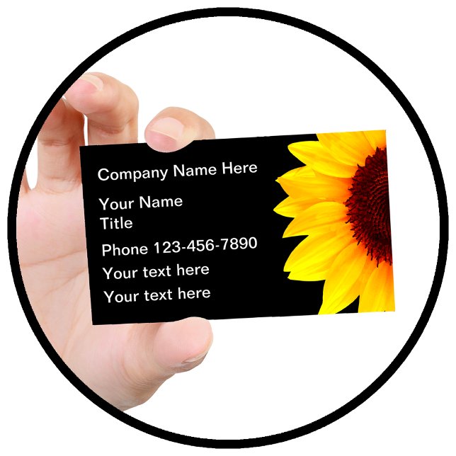 Sunflower Botanical Business Cards (Creator Uploaded)