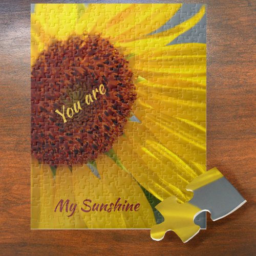 Sunflower Botanical Customizable Jigsaw Puzzle