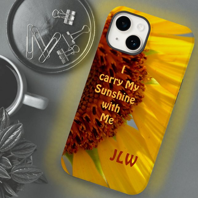 Sunflower Botanical I Carry My Sunshine with Me Case-Mate iPhone Case (Creator Uploaded)