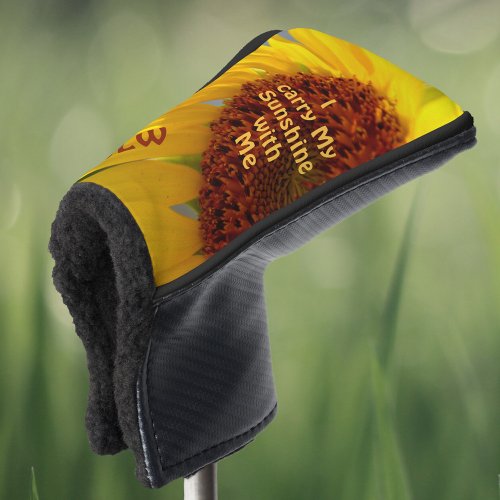 Sunflower Botanical I Carry My Sunshine with Me Go Golf Head Cover
