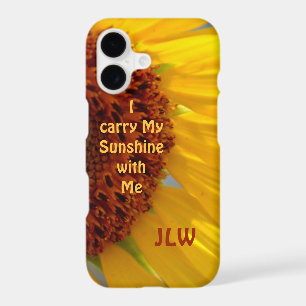Sunflower Botanical I Carry My Sunshine with Me iPhone 17 Case