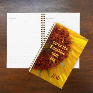 Sunflower Botanical I Carry My Sunshine with Me Planner