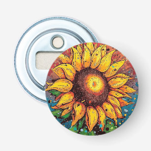 Sunflower bottle opener. Flower. colourful Opener
