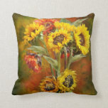 Sunflower Bouquet Art Designer Pillow