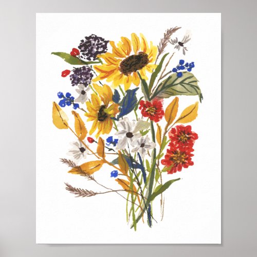 Sunflower Bouquet Art Print