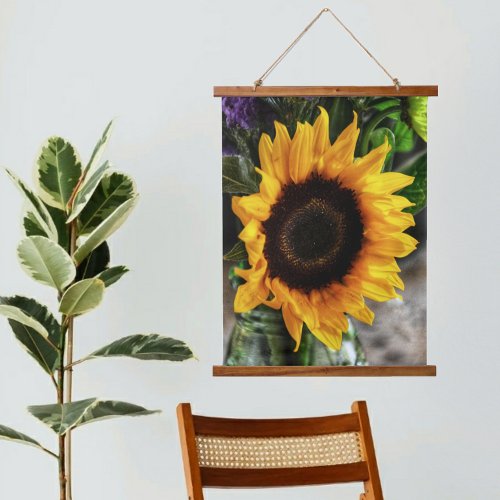 Sunflower Bouquet Botanical Floral Photographic Hanging Tapestry