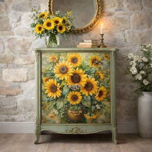 Sunflower Bouquet Fall Floral Decoupage Tissue Paper