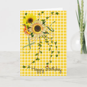 sunflower bouquet for birthday card
