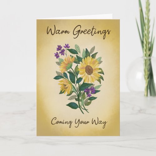 Sunflower Bouquet Greeting Card