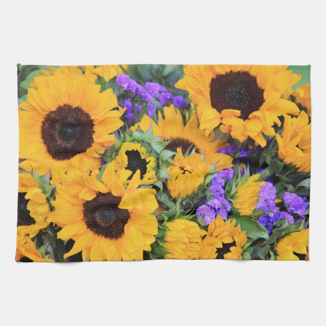 Sunflower Bouquet Kitchen Towel (Horizontal)
