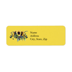 Sunflower Bouquet Label