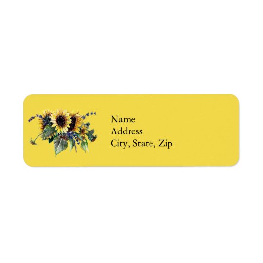 Sunflower Bouquet Label | Zazzle.com