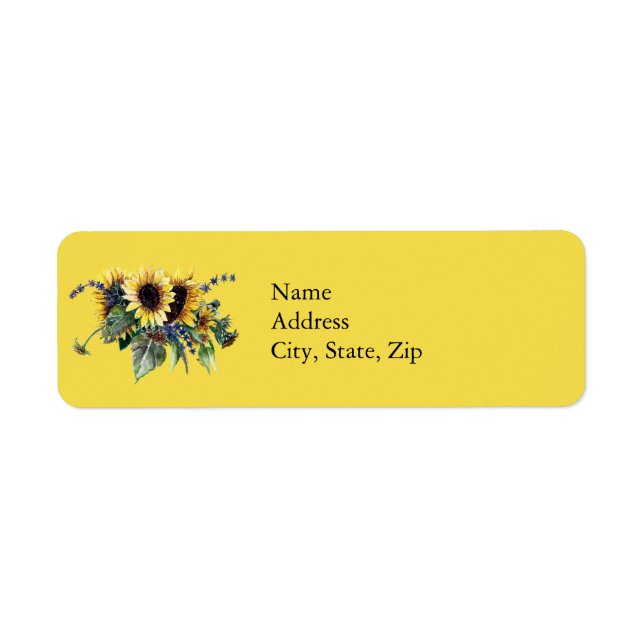 Sunflower Bouquet Label (Front)
