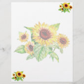 Sunflower Bouquet Letterhead (Front)