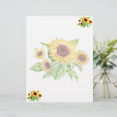 Sunflower Bouquet Letterhead (Standing Front)