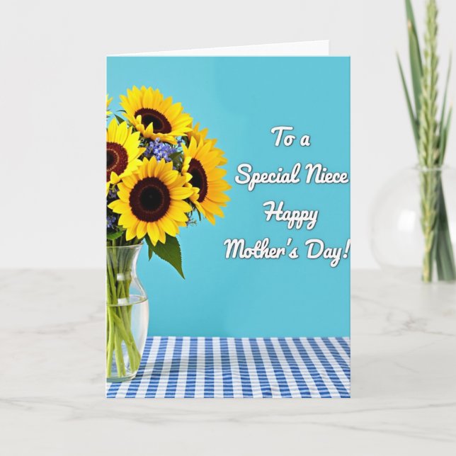 Sunflower Bouquet Mothers Day Card (Front)