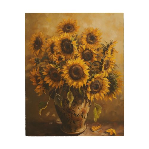 Sunflower Bouquet Wood Wall Art