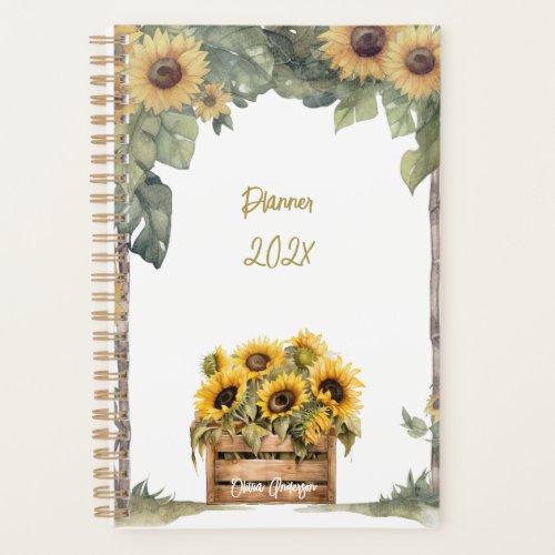 Sunflower Box Weekly Monthly 2024 Planner