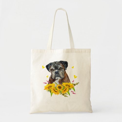 Sunflower Boxer Mom Dog Lover Birthday Gift Ideas Tote Bag