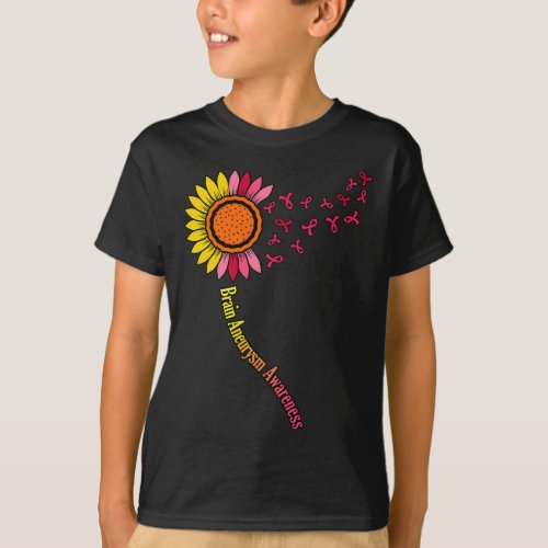 Sunflower Brain Aneurysm Awareness Month Support G T_Shirt