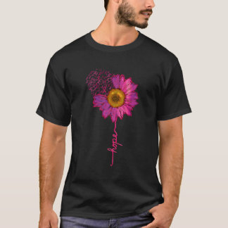 Sunflower Breast Cancer Awareness Disease October T-Shirt