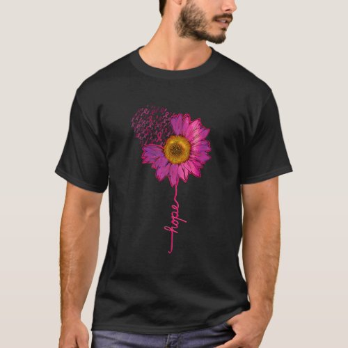 Sunflower Breast Cancer Awareness Disease October T_Shirt