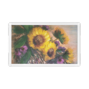 Sunflower Breeze by Jason Street Acrylic Tray